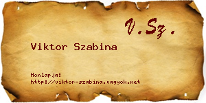 Viktor Szabina névjegykártya
