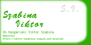 szabina viktor business card